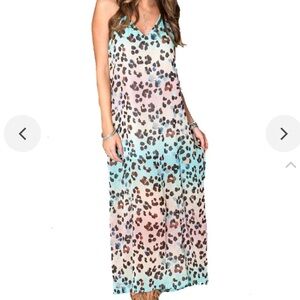 Show Me Your Mumu Eryln Maxi Dress in Cheetahpop -Small!